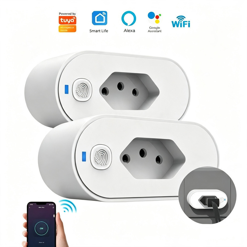 Tomada inteligente Wi-Fi de 16A compatível com o aplicativo Smart Life Alexa e Google Home