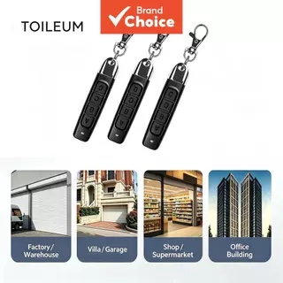TOILEUM 3 Unidades Controle Remoto Universal 433MHz para Portões de Garagem Elétricos