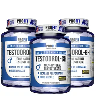 Kit 3 Testodrol Gh - 60 Tabletes - ProFit
