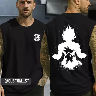 Regata Oversized Goku Kamehameha Sayajin Dragon Ball Genki Instinto Superior Personagem Anime