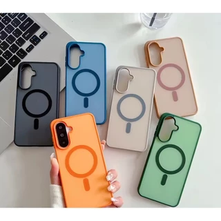 Capa Capinha Para Samsung A06 A07 A15 A16 A17 A25 A26 A35 A36 A54 A55 A56 Silicone Fosco Premium Com MagSafe