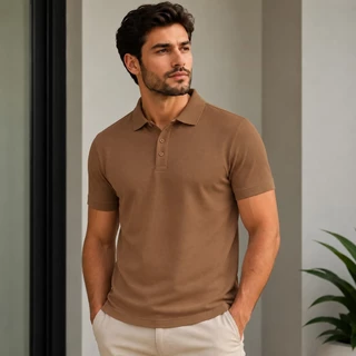 Camisa Polo Masculina em Tecido de Poliamida