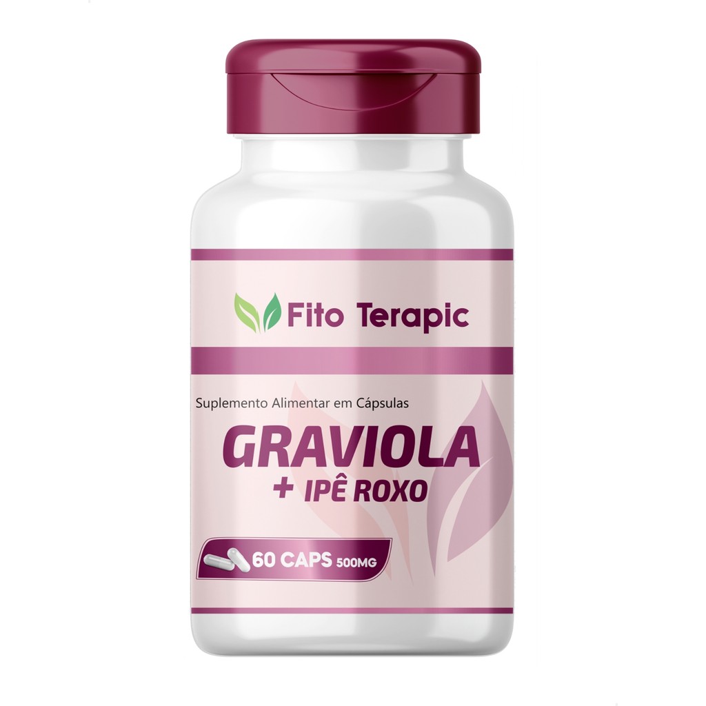 Graviola + Ipê Roxo 100% Natural 60 Cáps - Fito Terapic | Shopee Brasil