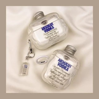 Criativo 3D Tampa De Garrafa Caso Vodka Para Airpod Pro3 Capa Protetora Compatível Apple Airpods Pro2 Pro 4 3 2 1 Fone D
