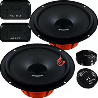 Kit 2 Vias 6,5 Polegadas Hertz Potência de 120 WRMS 4 Ohms Dieci DSK 165.3 Woofer Tweeter Crossover em Oferta na Shopee