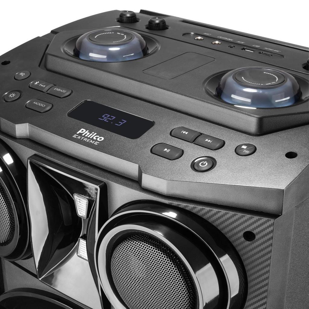 Caixa de Som Philco Extreme Woofer Duplo 12