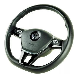Volante Multifuncional Couro Black Piano Volkswagen Sem Airbag Polo Gol Voyage Virtus Up Fox Saveiro