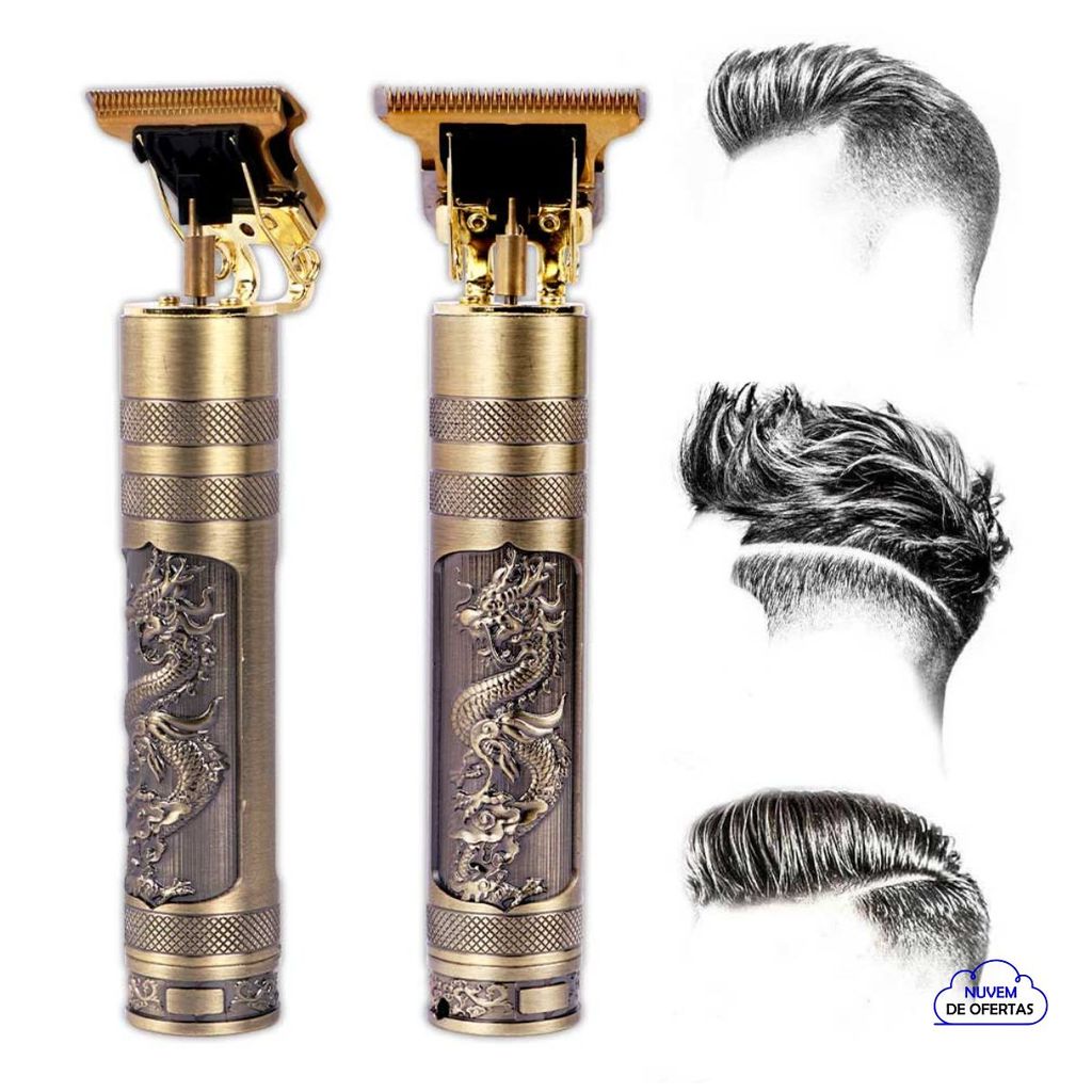 Máquina De Cortar Cabelo Barba Masculina Material Ferro Designer Dragão Elétrico Profissional