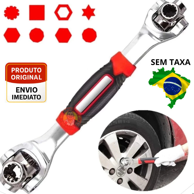 Chave Multifuncional 48 Em 1 360º Jogo ferramentas chave Soquete Universal 48 peças 8-19mm Universal Profissional - Imagem 2