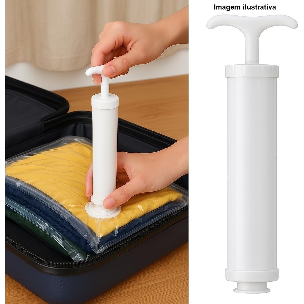 Bomba de Sucção Manual Para Saco A Vácuo Organizador | Shopee Brasil