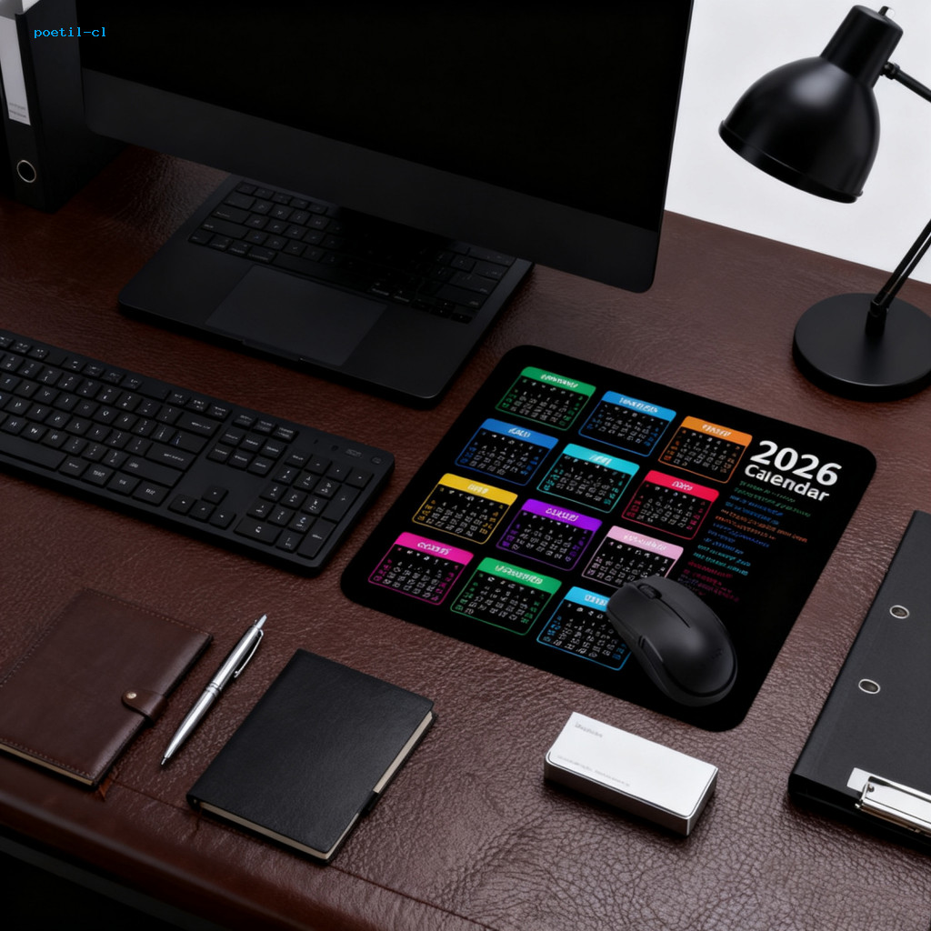 Mouse Pad with 2026 Calendar Non-slip Desk Mat Waterproof for Home ...