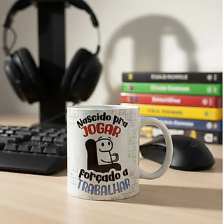Caneca Xícara Presente Flork Game Namorado Pai Amigo Engraçado Meme