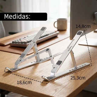 Base Para Notebook Aluminio Melhor Custo Beneficio Suporte Ergonomico Ajustavel Dobravel Estojo