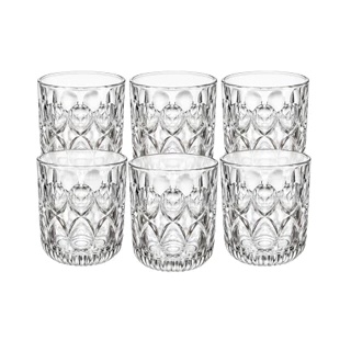 Kit 6 Copo Baixo Whisky Vidro Grosso Cristal Drink Transparente Elegante Luxo 280ml