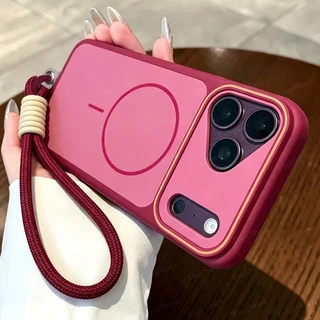 Inclui Uma Capa Magnética Fosca De Dois Tons Com Cordão Compatível IPhone 11 12 13 14 15 16 17 18 Pro Max Air Plus Phone