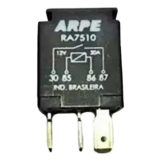 Rele Auxiliar 12v30a de Farol Duplo Milha Buzina Uso Geral Fiat