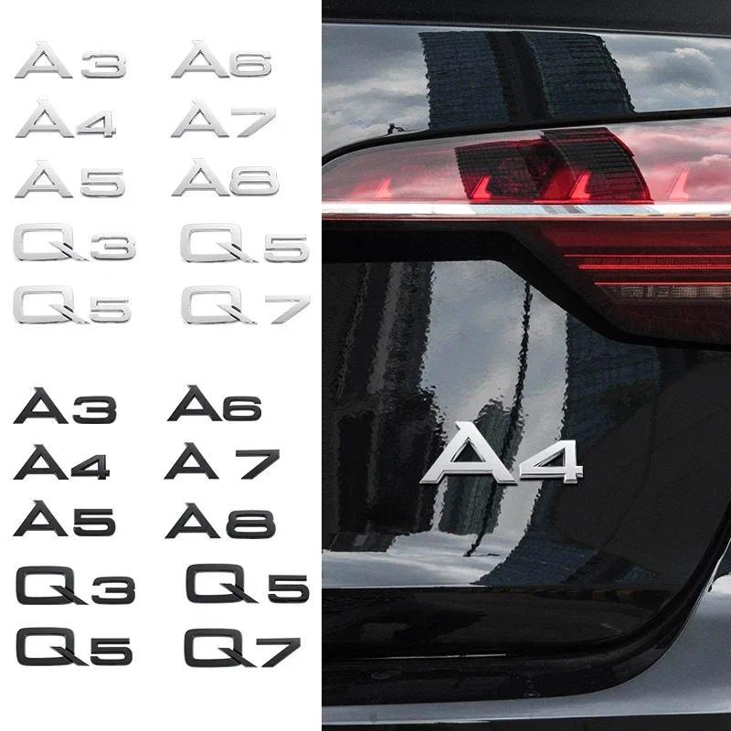 Audi A3 A7 A5 A6 A8 Q7 A4 Q2 Q3 Q5 Letras 3D Números Emblema Cromo ...