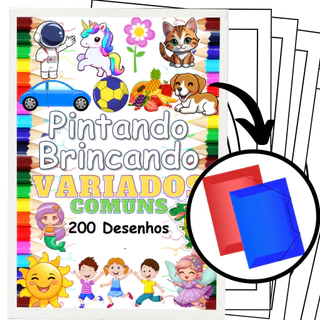 200 Desenhos Infantis Variados Comuns Para Colorir E Pintar! 50 Folhas Avulsas A4! 4 Desenhos Por Folha! em Oferta na Shopee
