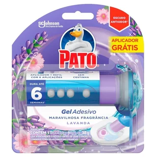 Gel Adesivo Pato desodorizador Sanitário Lavanda com 6 Discos + Aparelho aplicador em Oferta na Shopee
