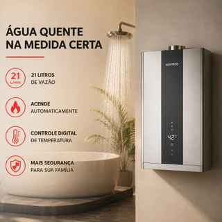 Aquecedor de Água a Gás Komeco KO 21DI Digital 21L GLP Bivolt