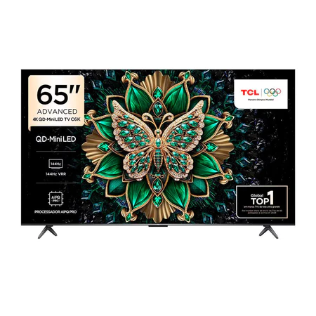 Smart TV 65 65C6K 4K QD Mini Led 144Hz com Sistema Operacional Google TV TCL
