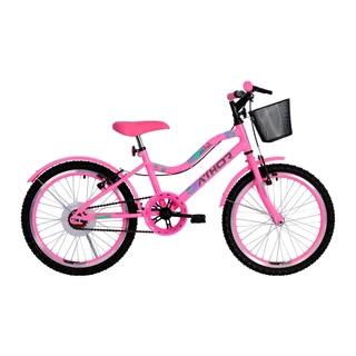 Bicicleta Infantil Aro 20 Athor Mist Feminina C/ Cestinho e Protetor Bike 6 a 9 Anos
