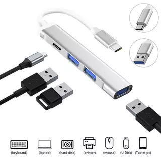 GODNESSFO USB C HUB Adaptador OTG De Transferência De Dados Estação Doca De 4 Portas Para Dell