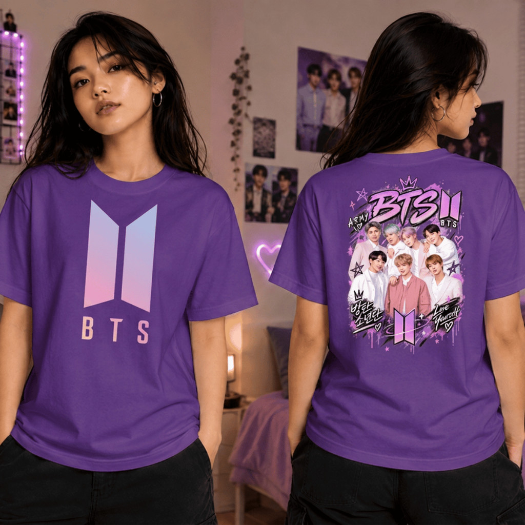 Camiseta BTS Feminina Kpop Army Estampada Integrantes Bangtan Boys ...
