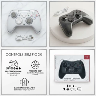 Controle Joystick Gamepad Sem Fio Para PC/PS4/PS5/N-Switch/Smartphone/IOS/Android/Smart TV