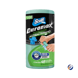 Pano Multiuso Antibacteriano 20,1x21,5 com 48 unidades Duramax Scott em Oferta na Shopee