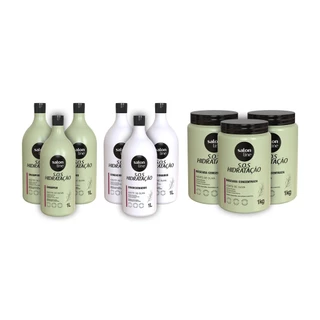 Combo Familia Kit SOS Hidratação Ultra Cachos com Máscara de Hidratação Salon Line em Oferta na Shopee