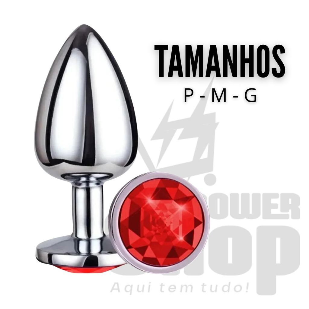 Plug Anal em Ao inox Polido com Detalhe de Joia na Base P.M.G Envio  Discreto | Shopee Brasil
