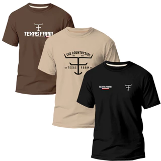 Kit 3 Camisetas Masculina Moda Country Rodeio Texas Envio Imediato!