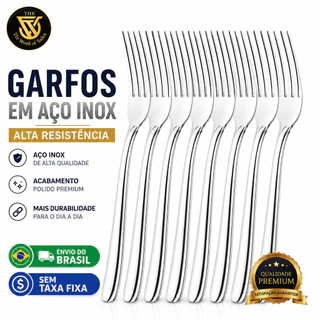 Talheres Garfo Colher Faca Mesa 6 e 18 Peças Buffet Restaurante Faqueiro Premium Aço Inox