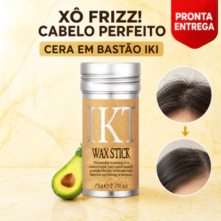Cera em Bastão IKT 75g para Cabelo Anti Frizz Baby Hair e Fios Rebeldes Wax Stick
