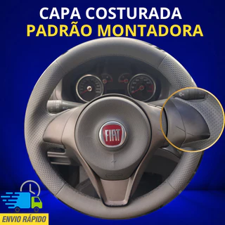 Capa de Volante Costurada Gran Siena Attractive 1.4 2012 a 2021 (Revestimento Completo Premium cor Cinza)