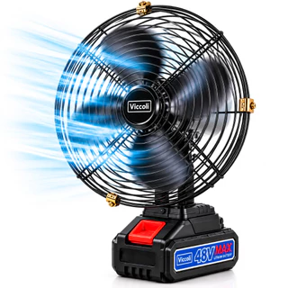 Ventilador Portátil 25W 8 Polegadas Recarregável Bateria 48V Sem Fio Casa Viagem