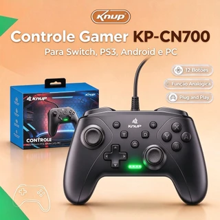Controle Game USB Joystick 12 Botões de Funcao Plug and Play Cabo 1.8m Para N-Switch PS3 Android e PC Windows XP/7/8/10