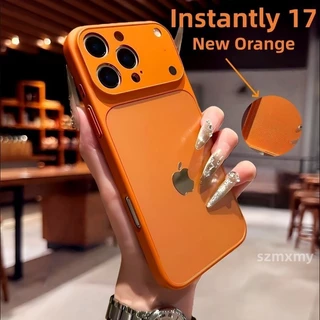 Capa De Telefone De Transformação Instantânea 17 Lente De Vidro De Janela Grande Protetora Laranja Para IPhone 17 Air 16