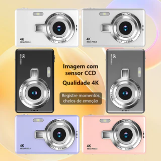 FOREVERGO 4K HD 1080P Câmera Digital Anti-Vibração Autofoco Vlogging 96MP Portátil Zoom 16X
