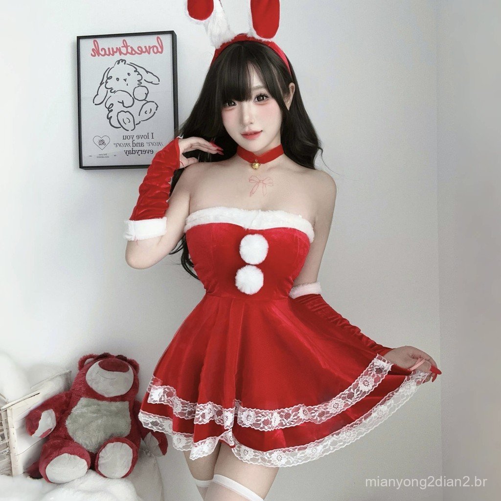 Natal sexy ano novo natal Trobe coelho menina traje de natal cos ...