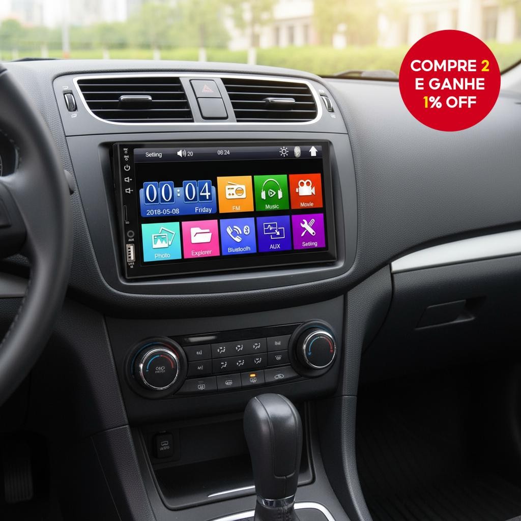 7 HD Touch Screen Central Car MP5 Multimedia 1 Din Bluetooth USB/AUX/TF ...