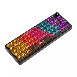 Teclado Mecanico Mancer Black Ghost V2, Rainbow, Switch Huano Vermelho, MCR-BKG-RBW02
