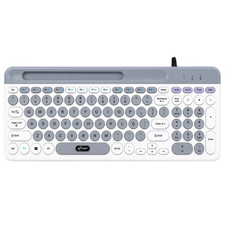 Teclado Multimídia Branco Pc Computador Fio Abnt2 Silencioso TE126
