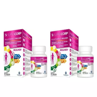 Kit 2 Supracorp Mulher Polivitaminico 60 Caps - Catarinense