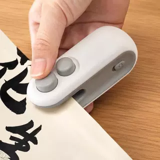 Mini Seladora de Sacos 2 em 1 USB Recarregável Portátil com Cortador para Embalagens de Alimentos e Snacks