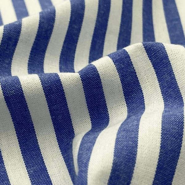 Tecido Tricoline Fio Tinto Listrado G Azul Royal Artesanato Decoração ...