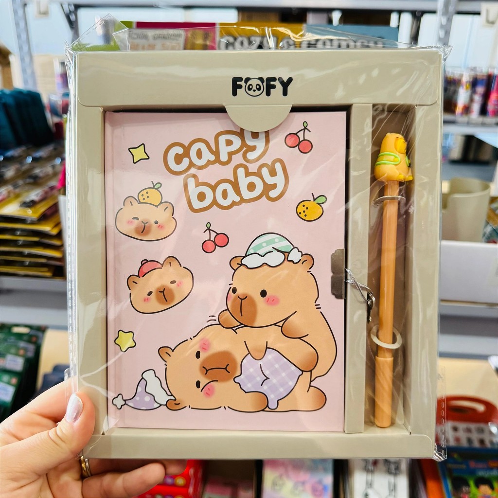 KIT DIARIO CAPY .CEREJINHA. FF6166CE - FOFY | Shopee Brasil