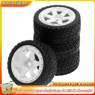 4 Pçs 67mm Pneu De Borracha Roda 12mm Hex Para TT02 XV01 W150 1/10 RC Carro De Corrida Atualização Peças Reposição Acess
