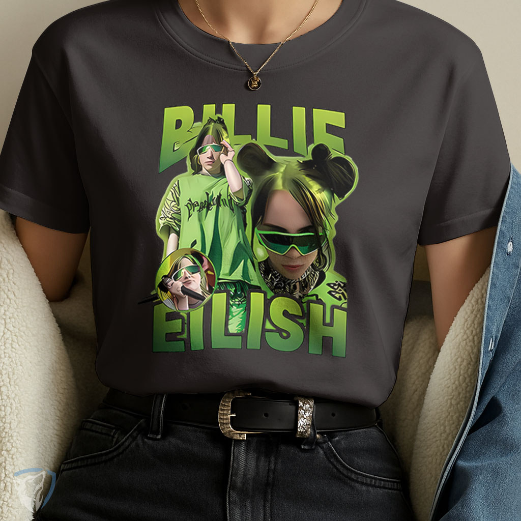 T-Shirt Billie Eilish ✨ | Moda Street Pop Com Arte Moderna da